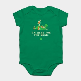 I'm Just Here for the Beer Shirt Leprechaun St Patricks Beer Baby Bodysuit